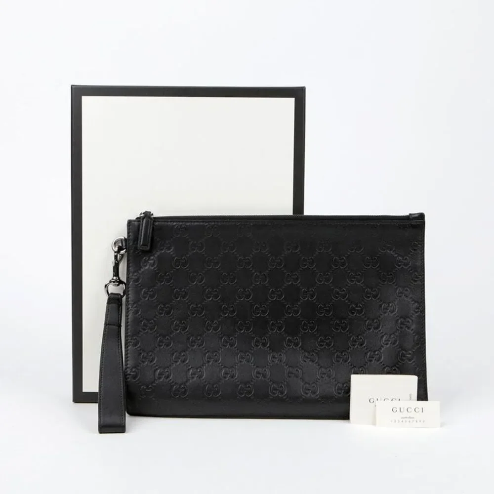 Gg Signature Strap Clutch